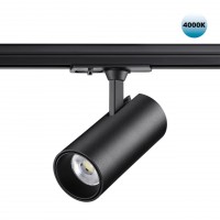 Novotech 359162 PORT NT23 000 черный Светильник трековый однофазный трехжильный IP20 LED 24W 220V 4000К 2300Лм SELENE 359162 фото