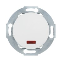 Ecoplast LK Vintage Переключатель одноклавишный на два направления (схема 6L) с индикатором 16 A, 250 B (белый) 880404-1 фото