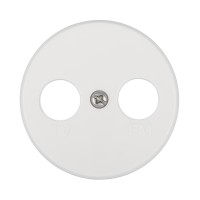 Ecoplast LK Vintage Накладка розетки TV+FM, 2 отверстия (белый) 885204-1 фото