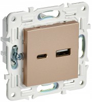 IEK SKANDY Песочный Розетка USB A+C 18Вт SK-R13Sa SK-U22-018-K98 фото