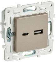 IEK SKANDY Шампань Розетка USB A+C 3,1А SK-R14Sh SK-U22-D31-K37 фото