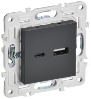 IEK SKANDY Титан Розетка USB A+C 3,1А SK-R14T SK-U22-D31-K48 фото