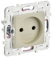 IEK SKANDY Бежевый Розетка б/з 10А SK-R02B SK-R10-10-K10 фото