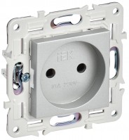 IEK SKANDY Серебряный Розетка б/з 10А SK-R02S SK-R10-10-K23 фото