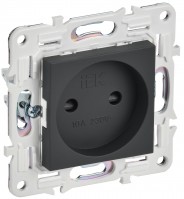 IEK SKANDY Графит Розетка б/з с защитными шторками 10А SK-R01G SK-R13-10-K53 фото