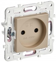 IEK SKANDY Песочный Розетка б/з с защитными шторками 10А SK-R01Sa SK-R13-10-K98 фото