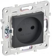 IEK SKANDY Титан Розетка б/з с защитными шторками 10А SK-R01T SK-R13-10-K48 фото