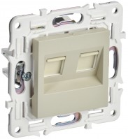 IEK SKANDY Бежевый Розетка компьютерная двойная RJ45 кат.5E SK-K03B SK-K20-1-K10 фото