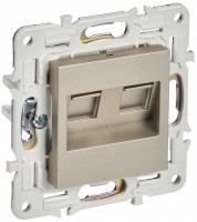 IEK SKANDY Шампань Розетка компьютерная двойная RJ45 кат.5E SK-K03Sh SK-K20-1-K37 фото