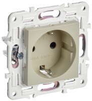 IEK SKANDY Бежевый Розетка с/з без защитных шторок 16А SK-R05B SK-R11-16-K10 фото
