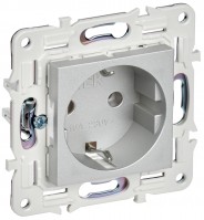 IEK SKANDY Серебряный Розетка с/з без защитных шторок 16А SK-R05S SK-R11-16-K23 фото