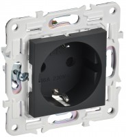 IEK SKANDY Графит Розетка с/з с защитными шторками 16А SK-R04G SK-R14-16-K53 фото