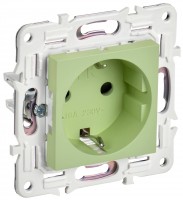 IEK SKANDY Мятный Розетка с/з с защитными шторками 16А б/к SK-R06G SK-R14-16-1-K06 фото