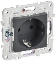 IEK SKANDY Титан Розетка с/з с защитными шторками 16А б/к SK-R06T SK-R14-16-1-K48 фото