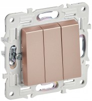 IEK SKANDY Песочный Выключатель 3-клавишный 10А SK-V11Sa SK-V30-0-10-K98 фото
