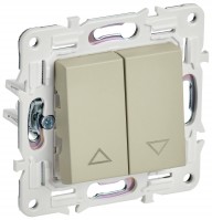 IEK SKANDY Бежевый Выключатель жалюзи 10А SK-V12B SK-V15-0-10-K10 фото