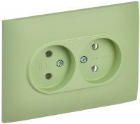 IEK SKANDY Мятный Розетка 2-ая б/з 10А в сборе SK-R10G SK-R20-10-K06-F фото