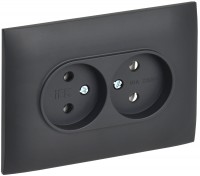 IEK SKANDY Титан Розетка 2-ая б/з 10А в сборе SK-R10T SK-R20-10-K48-F фото