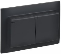 IEK SKANDY Графит Розетка 2-ая с/з с крышкой 16А в сборе IP44 SK-R12G SK-R26-16-44-K53-F фото