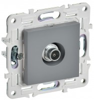 IEK SKANDY Серый Розетка TV оконечная SK-A12Gr SK-A10-O-K03 фото