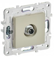 IEK SKANDY Бежевый Розетка TV проходная SK-A17B SK-A10-P-K10 фото