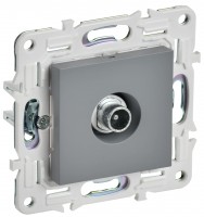IEK SKANDY Серый Розетка TV проходная SK-A17Gr SK-A10-P-K03 фото