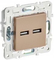 IEK SKANDY Песочный Розетка USB A+A 3,1А SK-R15Sa SK-U21-D31-K98 фото