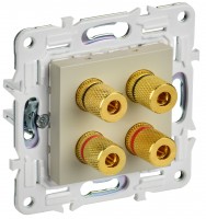 IEK SKANDY Бежевый Аудиорозетка 4-ая SK-A01B SK-S40-K10 фото