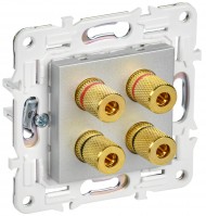 IEK SKANDY Серебряный Аудиорозетка 4-ая SK-A01S SK-S40-K23 фото