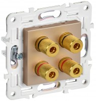 IEK SKANDY Песочный Аудиорозетка 4-ая SK-A01Sa SK-S40-K98 фото