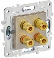 IEK SKANDY Шампань Аудиорозетка 4-ая SK-A01Sh SK-S40-K37 фото