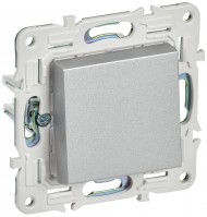 IEK SKANDY Серебряный Выключатель 1-клавишный 10А SK-V01S SK-V10-0-10-K23 фото