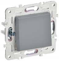 IEK SKANDY Серый Выключатель 1-клавишный кнопочный 10А SK-V14Gr SK-V17-0-10-K03 фото