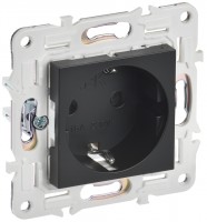 IEK SKANDY Черный Розетка с/з с защитными шторками 16А б/к SK-R06Bl SK-R14-16-1-K02 фото