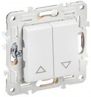 IEK SKANDY Арктический белый Выключатель жалюзи 10А SK-V12W SK-V15-0-10-K01 фото