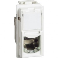 BTicino Living now белый розетка компьютерная RJ45 cat6 STP 1 мод KW4279C6S фото