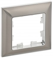 IEK BRITE Рамка 1-мест. РУ-1-Бр хром/никель BR-M12-12-4-K23 фото