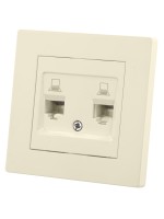 TDM Розетка компьютерная двойная RJ45 сл. кость 