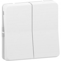 Schneider Electric Mureva Styl Бел Переключатель 2-клавишный, сх. 6+6, IP55 MUR39022 фото