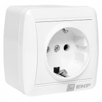 Владивосток Розетка 1-местная 16А с заземлением IP44 EKF EQR16-029-30-54 фото