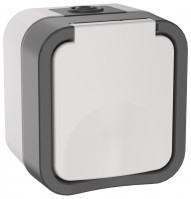 IEK TORS Розетка 1-я с з/к кр. 16А IP55 TS220 белый TS-R16-16-55-K41 фото