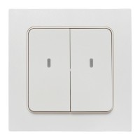 EKF Умный беспроводной выключатель Стокгольм 2-кл. белый Zigbee Сonnect RCV-ST2-WS-ZB фото