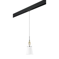 PRO806010 Светильник д/1-фазн трека ESCICA 1х40W E14 БЕЛЫЙ/КОНЬЯК/ХРОМ/ЧЕРНЫЙ (806010+595007) PRO806010 фото