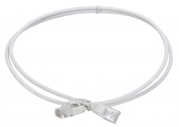 IEK GREEN ITK Коммутационный шнур кат.5E UTP LSZH 2м slim язычок белый PC08-C5EUL-2M-SL-WT фото