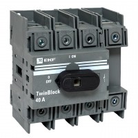 EKF PROxima Рубильник 40A 4P c рукояткой управления для прямой установки TwinBlock tb-40-4p-f фото