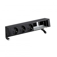 Simon 400 Черный Настольный розеточный блок, 3x2P+E, 2 пустых модуля 42503000-138 фото