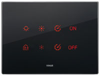 Vimar Накладка EIKON EVO для 4 модулей, черный бриллиант 21664.76 фото