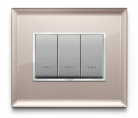 Vimar Накладка Eikon Evo на 3 модуля, бронзовое зеркало 21653.75 фото