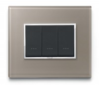 Vimar Накладка Eikon Evo на 3 модуля, коричневый опал 21653.74 фото