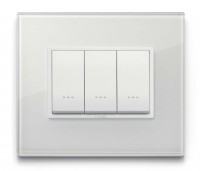 Vimar Накладка Eikon Evo на 3 модуля, полностью белый бриллиант 21653.87 фото